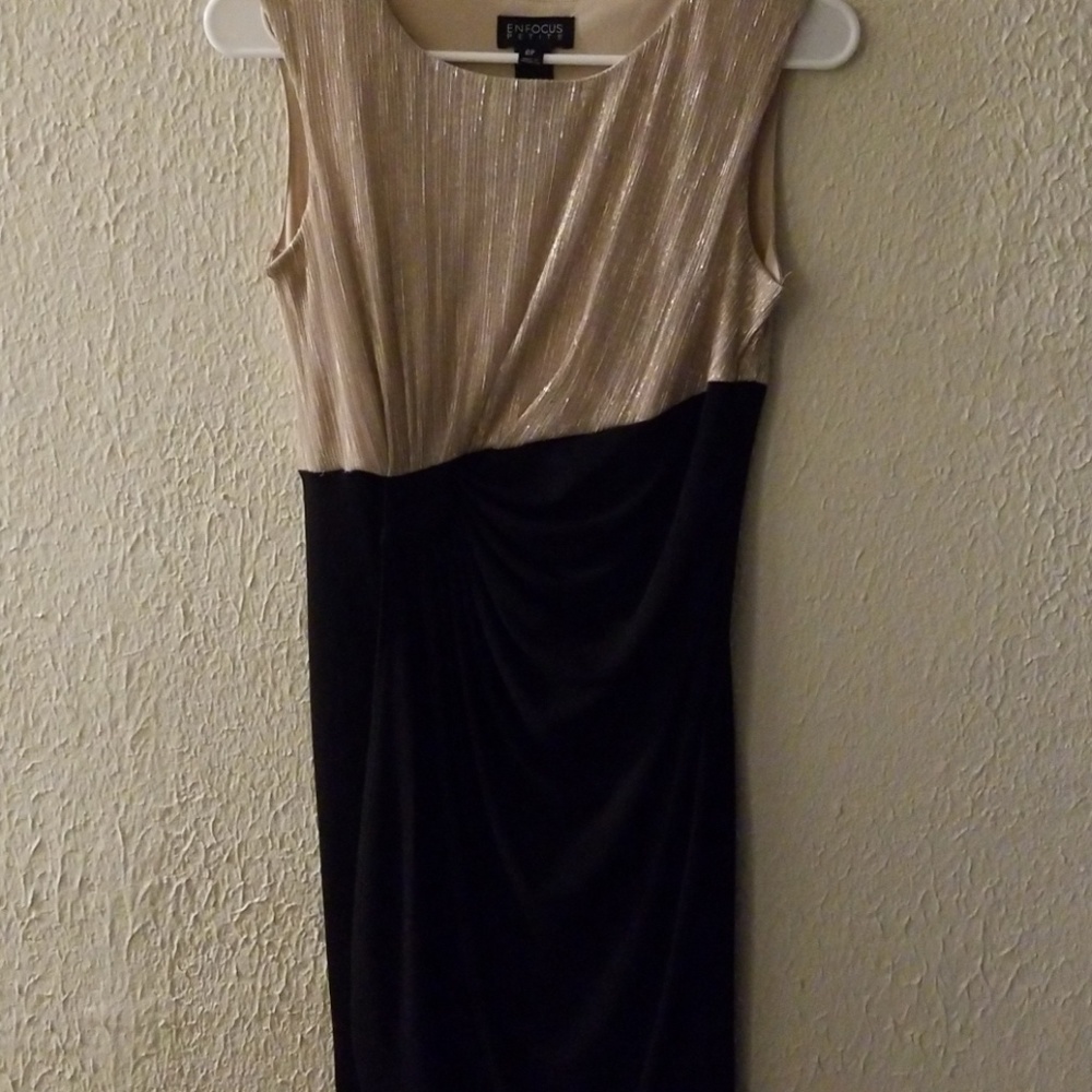 🔷️FINAL PRICE🔷️Champagne and black dress. - Picture 3 of 5
